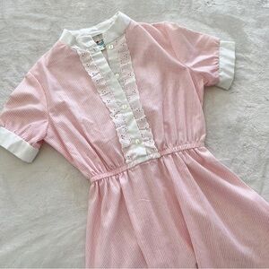 Vintage JcPenney Pink Stripe Mini Dress